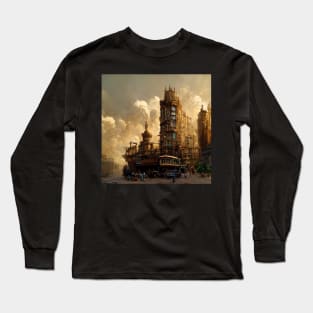 Steampunk city Long Sleeve T-Shirt